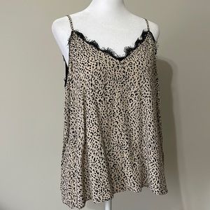 Mi ami leopard print lace Camisole L